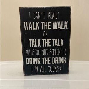 Black and White Decorative Sign